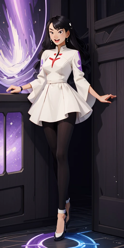 (hyper extreme detailed:1.5), (masterpeace:1.2), (hyper extreme:1.2), (photorealistic:1.2), (CG:1.2), (llustration:1), (novel illustration:1), (game cg:1),(large filesize:1),(decensored:0),(contentious content:1),(nomal anatomy:1), (perfect anatomy:0), (good anatomy:1.0), (perfect body:0), (reproduced face:0),(solo,1girl:1.5),indoors,(pregnant,nomal navel:0),(:0),(cum in :0),(impregnation:0),(ahegao smile:0),(orgasm:0), (nipples,,completely nude,nude:0),(spread legs:0),(standing:1),(sitting:0), Stardust_Trail,purple pantyhose, white dress,