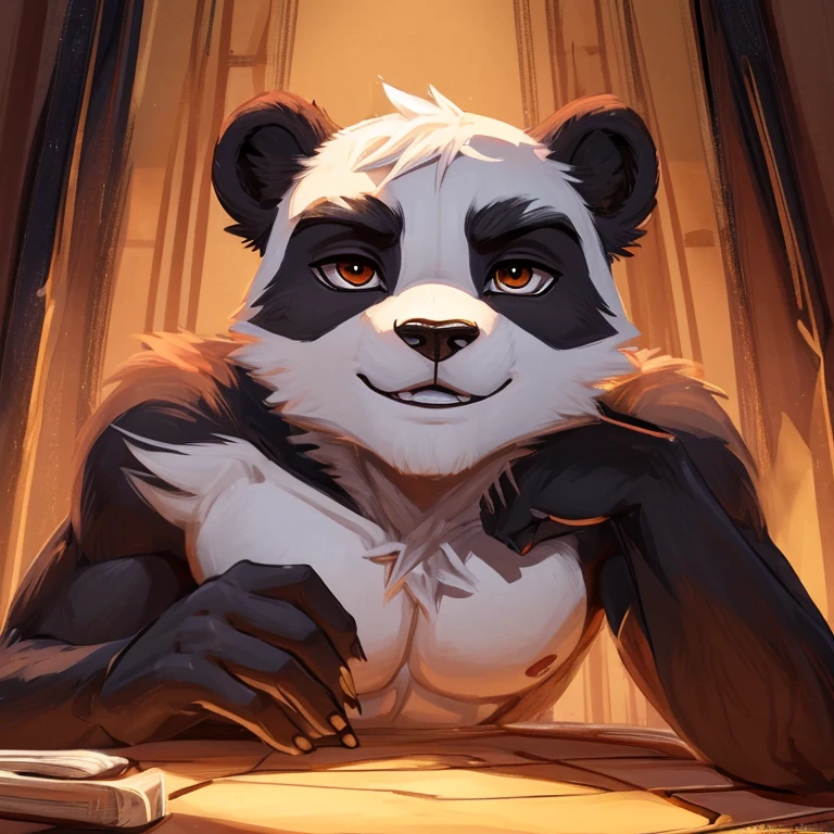 a panda,Detailed character details,contortionist