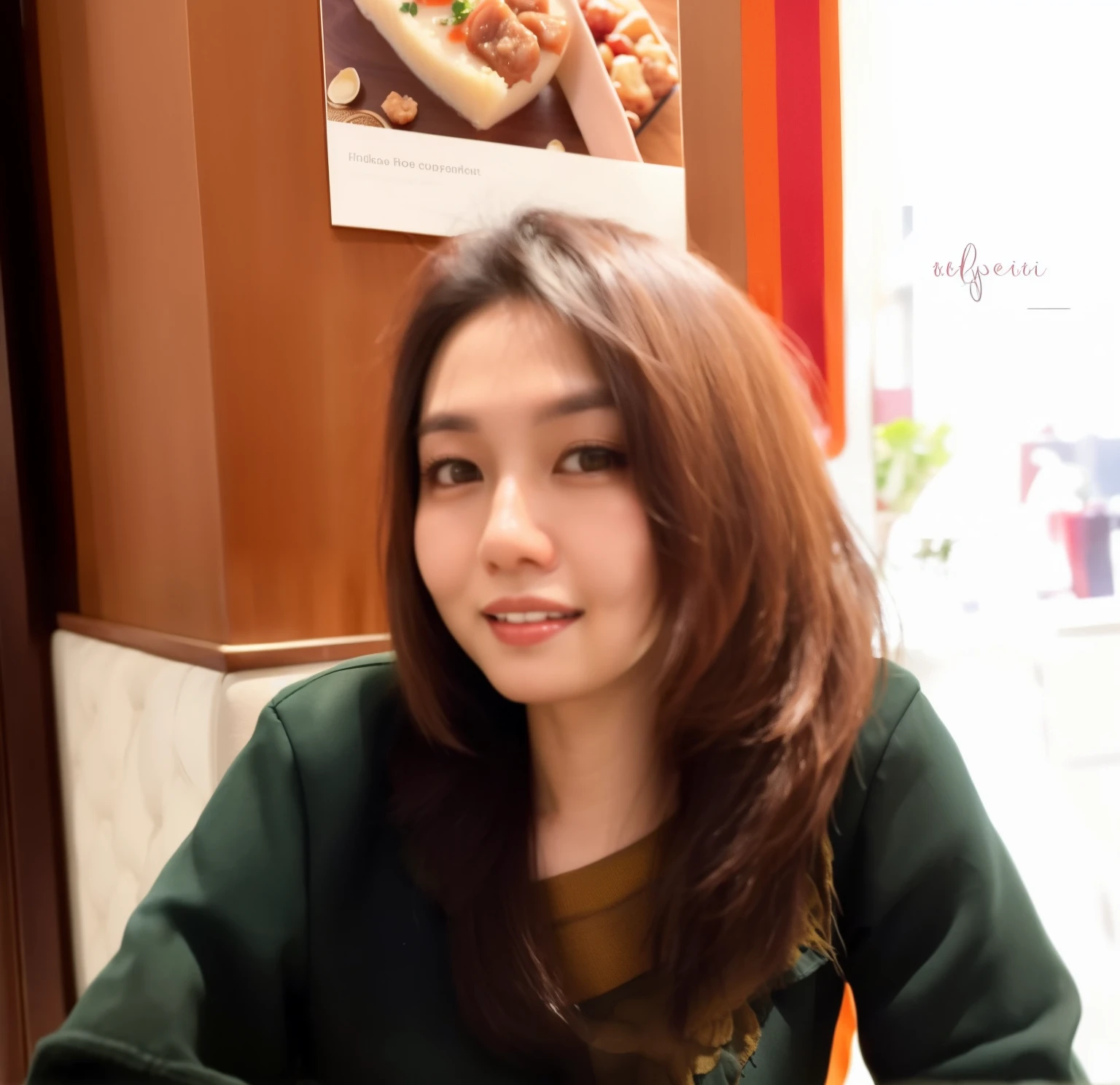 there is beautiful a woman sitting at a table with a plate of food, nivanh chanthara, mai anh tran, 3 0 years old woman, 30 years old woman, with short hair, serena malyon, faridah malik, zenra taliyah, taken in the early 2020s, lovely woman, profile image