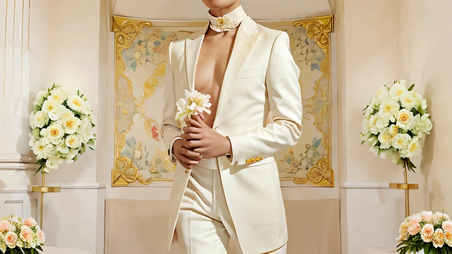 French painting of a woman in a white suit and a flower, detailed Fashion illustration, luxury Fashion illustration, inspired by Giambattista Pittoni, inspired by Antonio Cavallucci, digital art of an elegant, Fashion illustration, Inspired by Mann, Inspired by Manolo Miares, Inspired by Miloslava Sviridova