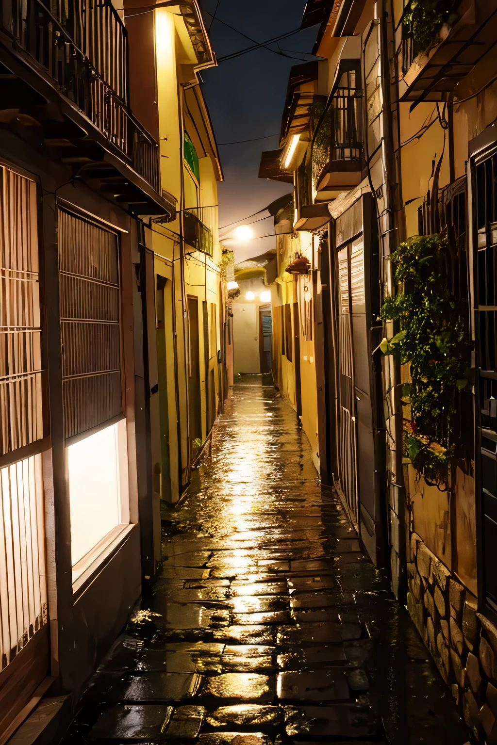 casa antiga relaxante chuva noite