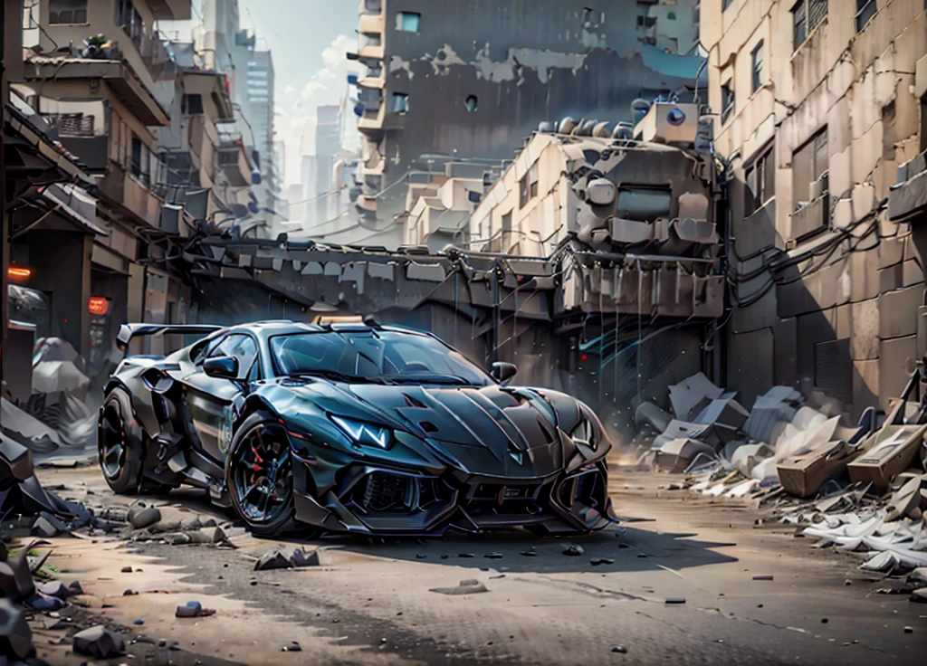 a 4x4 Lamborghini exotic sian cyberpunk, 4k, HDR, renderizado, obra-prima, ray tracing, Cyberpunk Scenario, carro preto, Batmobile, Neon light, deriva, carbono, futurista, neon light, noite, cidade cyberpunk 2077