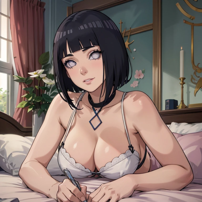 fait, absurderes, hinata\(Boruto\), 1fille, seulement,femelle mature, Voir la visionneuse,Composition parfaite, Détailée lips, grosse poitrine, beau visage, Propotion corporelle, rougir, (lèvres roses), cheveux longs, yeux violets, Regard doux, sourire triste, super réaliste, Détailée, séance photo, Realistick visages et corps,(Porter l’uniforme d’une infirmière,Uniforme des infirmières,Une coiffe d'infirmière est portée sur sa tête,Porter de longs bas blancs,Il y a une queue de lapin nouée sur les fesses),(suer,Transpirez beaucoup,rougirlush,Être rouge au visage,J’avais beaucoup de sueur sur le visage,rougirlush),(Gros seins),Dans les hôtels de luxe,Descendez sur le lit,pose enchanteresse,