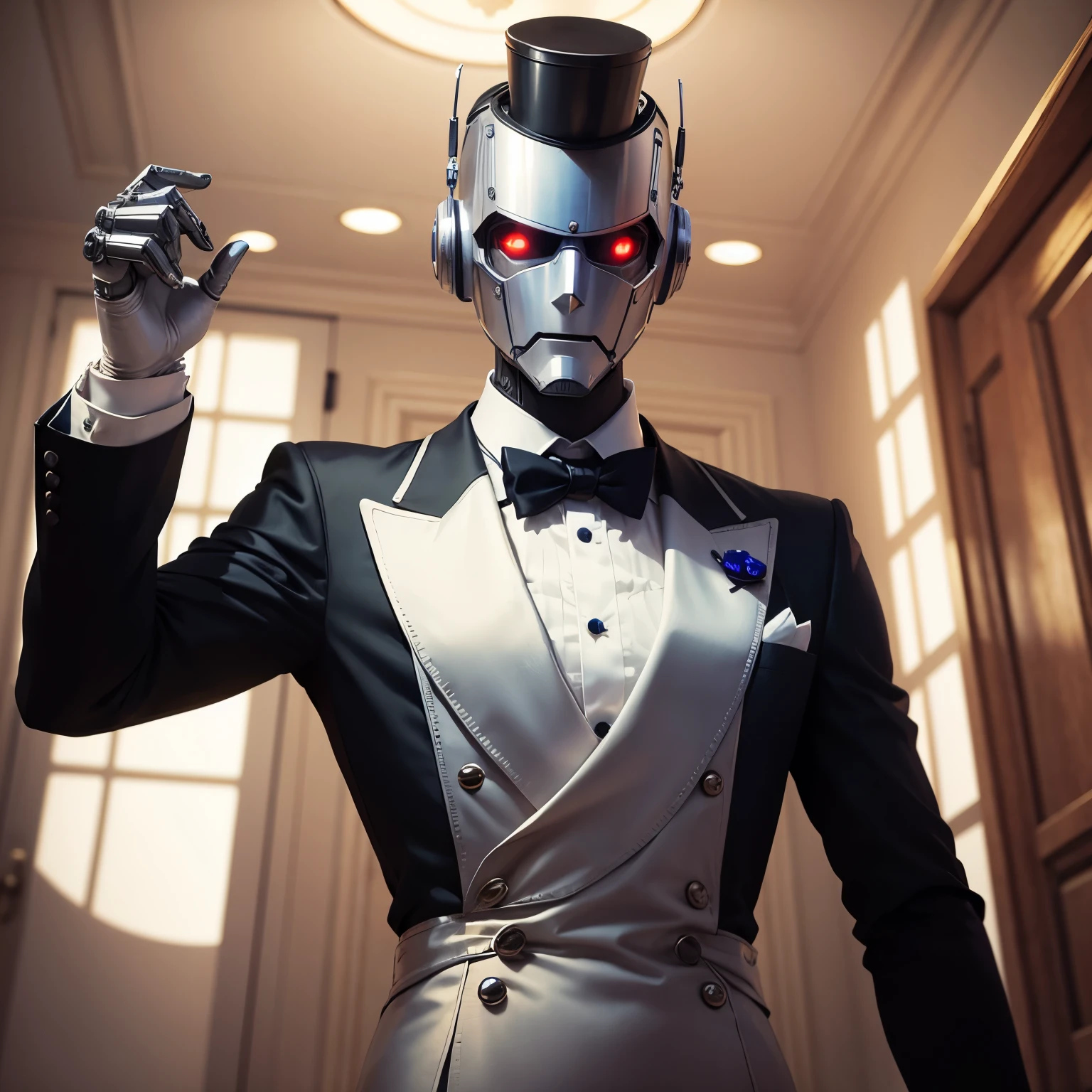 masterpiece, robot dressed as a butler