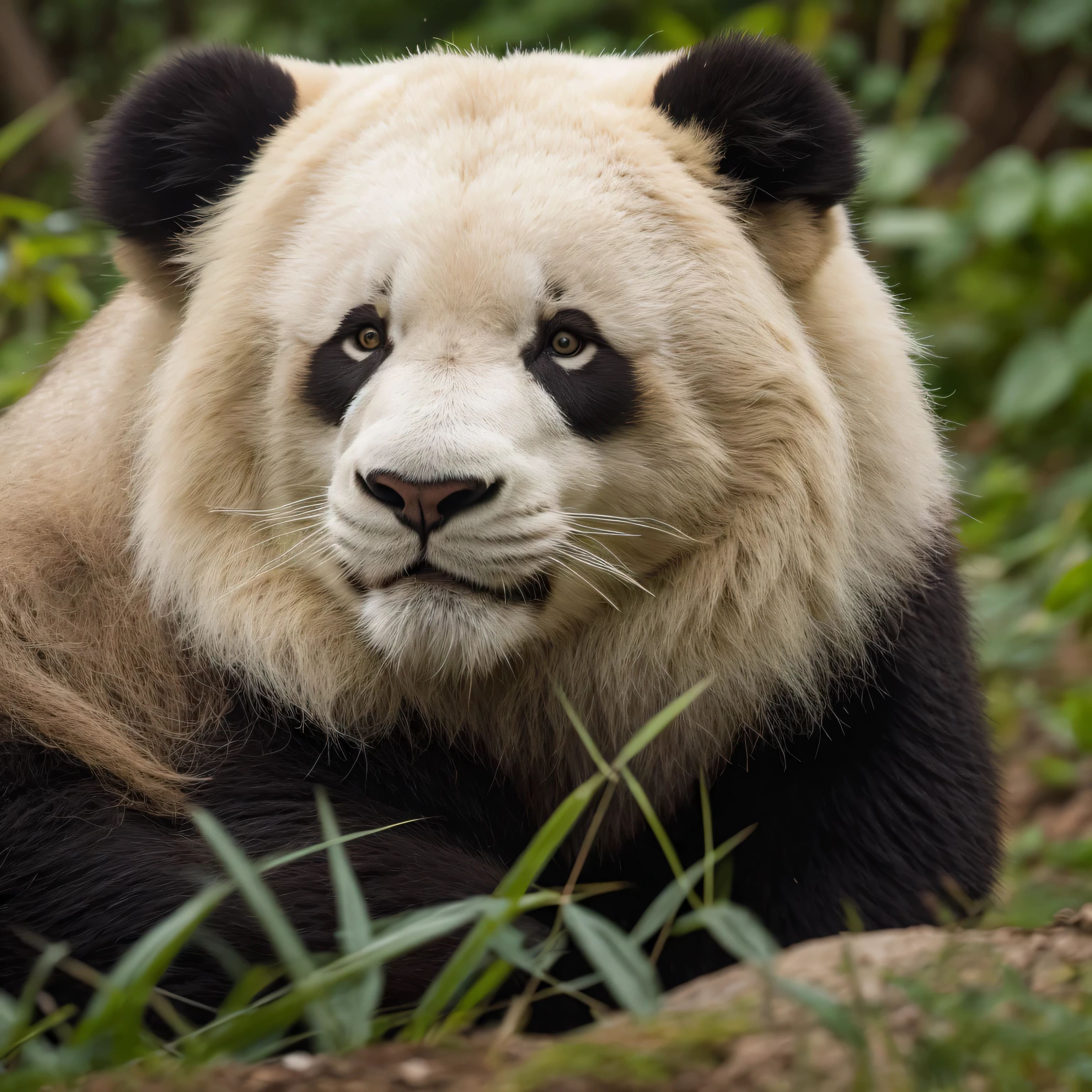 a panda lion