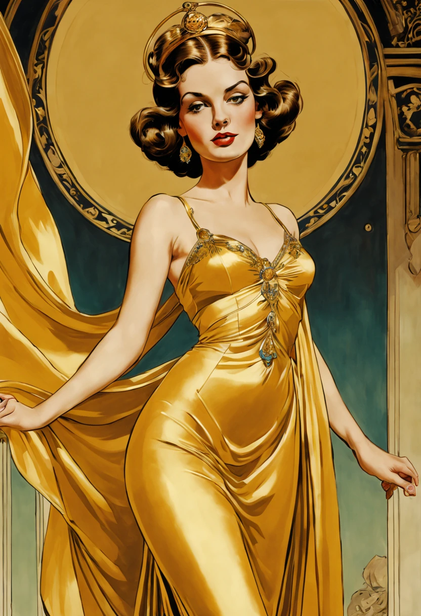 por Heinz Anger, (elementos art deco, paleta oscura, Altamente profesional, dramatic lighting, Extremadamente bello:1.4), (detalles intrincados, obra maestra, mejor calidad:1.4),
comic book art, comic art, Graphic novel illustration, mirando al espectador, Dynamic pose in the style of Nicola Samori