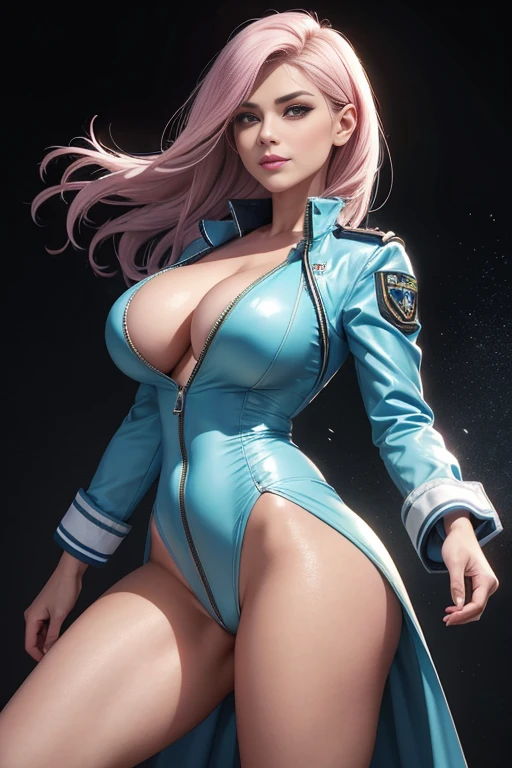 Humor diferente americano agitado com olhos grandes mulher olhos grandes com muito dois cabelos longos, mostrando clivagem,sorridente, mostrando clivagem army dress open zip style, retrato: Soft liquid sky Opal opulence Elsa,whole body view, ajuste suave, pele oleosa, wearing sexy army pilot dress,DSLR, F/2.8, 5D, 16k, hip be Super-Resolution . Realistic style, visual chave, vibrante, studio, mostrando clivagem, Realistic, altamente detalhado A smile whimsical whole body view girl with a background of war jet , standing sharp look with saggy breast mostrando clivagem, olhos arregalados, pink lips,, quadris largos, anatomia perfeita, rosto iluminado, Rosto detalhado, olhos perfeitos, Olhos detalhados, proportion Aurea, perfect fingers. breath-taking, master part, High definition, highlight lighting, contrastado com cores de tinta brilhantes, detalhes intrincados, altamente detalhado, profissional, Elegante, moderno, Standing with your legs wide, pose confiante, punho nos quadris,