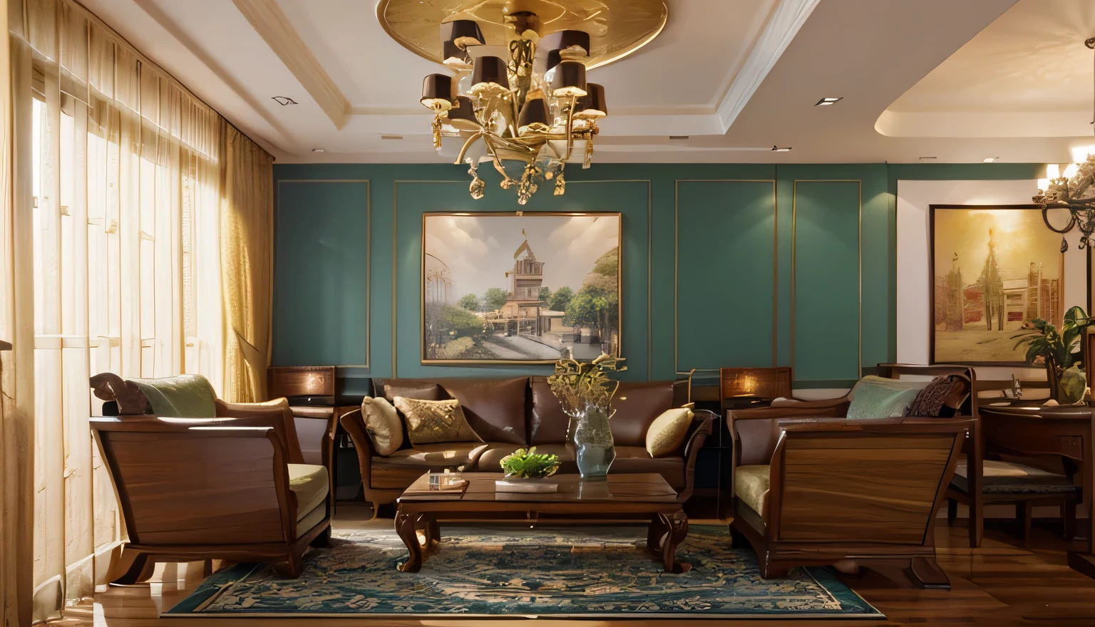Color: Primary Colors: Utilize warm tones such as deep brown, natural wood, and earthy shades like brown, gray, yellow, or terracotta to establish a foundation for the space. White can be used as accents to create freshness and brightness. Distinctive Color Palette: To create focal points and an impressive impact, consider using rich green, sea green, or deep blue. These colors can be applied through decorative details, fabric panels, or flooring materials. Layout and Design: Use of Natural Materials: Natural wood, stone, silk, fabrics like linen or velvet can be widely used in the design to evoke a sense of luxury and closeness to Vietnamese culture. Attention to Traditional Details: Traditional patterns like red floral motifs or embroidered designs on decorative elements such as cushions, curtains, or wall art can add uniqueness and cultural richness to the space. Open and Spacious Arrangement: Embrace an open layout to optimize natural light and space, creating a comfortable and airy ambiance. Decoration and Highlights: Furniture with Intricate Details or Decorative Panels: Intricately carved wooden decorative panels, wall hangings, or uniquely designed decorative lamps can accentuate the traditional cultural elements. Greenery and Accessories: Incorporate indoor plants like bonsai or decorative items made of ceramics, gemstones following traditional styles to add warmth and a connection to nature. By combining color elements, natural materials, and traditional decorative details, you can create an impressive, luxurious Indochine living space that retains the distinctive beauty of Vietnamese culture.