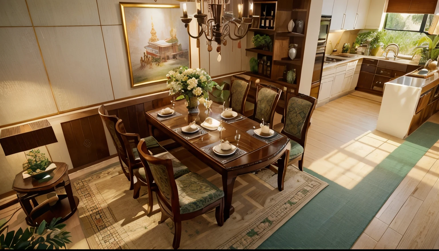 Color: Primary Colors: Utilize warm tones such as deep brown, natural wood, and earthy shades like brown, gray, yellow, or terracotta to establish a foundation for the space. White can be used as accents to create freshness and brightness. Distinctive Color Palette: To create focal points and an impressive impact, consider using rich green, sea green, or deep blue. These colors can be applied through decorative details, fabric panels, or flooring materials. Layout and Design: Use of Natural Materials: Natural wood, stone, silk, fabrics like linen or velvet can be widely used in the design to evoke a sense of luxury and closeness to Vietnamese culture. Attention to Traditional Details: Traditional patterns like red floral motifs or embroidered designs on decorative elements such as cushions, curtains, or wall art can add uniqueness and cultural richness to the space. Open and Spacious Arrangement: Embrace an open layout to optimize natural light and space, creating a comfortable and airy ambiance. Decoration and Highlights: Furniture with Intricate Details or Decorative Panels: Intricately carved wooden decorative panels, wall hangings, or uniquely designed decorative lamps can accentuate the traditional cultural elements. Greenery and Accessories: Incorporate indoor plants like bonsai or decorative items made of ceramics, gemstones following traditional styles to add warmth and a connection to nature. By combining color elements, natural materials, and traditional decorative details, you can create an impressive, luxurious Indochine living space that retains the distinctive beauty of Vietnamese culture.