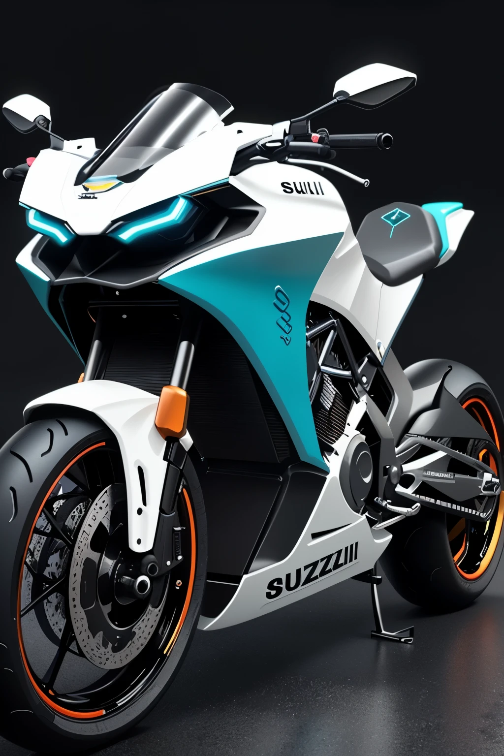 a close up of a futuristic car with a blue light on the front, cycle render, futuristic motorcycle, motorcycle concept art, futuristic suzuki, colors of tron legacy, neon glow concept art, tron, airbrush render, concept render, 3 d render n - 9, rendered in keyshot, 2 d render, cycles4d render, vehicle concept photo!!, hd render
