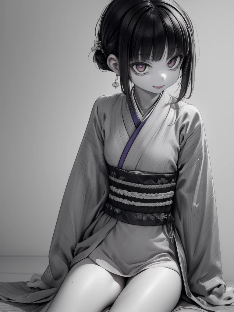 1girl in,{{{masutepiece}}}, {{{Best Quality}}}, {{Ultra-detailed}}, {Illustration}, {{extremely delicate and beautiful}}, (Best Quality, 8K, 32K, masutepiece, nffsw:1.2),,,,,ars old girl,ssmile,,Beautiful yukata,Thigh,de pele branca,A dark-haired,Purple pupils,,,(Superflat, Flat Shading, flat-colors:1.1),(cute little:1.2),Exposed shoulders,Bare legged,Open chest,lipsticks,(Perfect hands, Perfect Anatomy),Looking at Viewer,,,,,,,,,,,,,,,,,,,,,,,,,,,,,,,,,,,