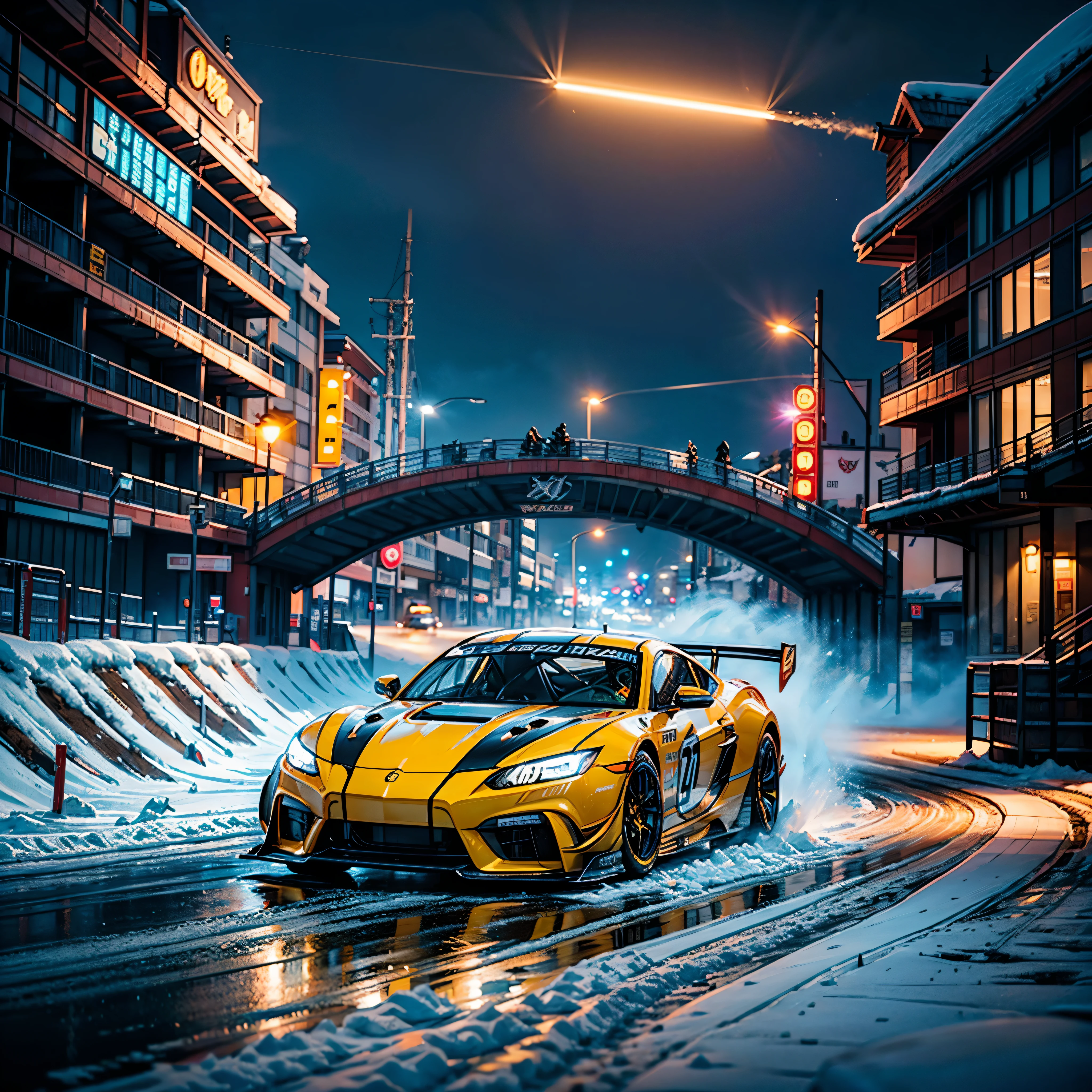 SunShine Josan_Gonzalez_style visual_impact street_traffic_jam racing_full_shot spacious_road race_scene multi-racing Gaol Racer Auto_Racing_Circuit Race_Track deep path Equirectangular_360 street UnrealEngine5 Ultra Masterpiece Cinematic_sunlight ultra_Photo-realistic optimal ultra_high-quality opengl-shaders ultra_high-details accurate reflex ultra_high-res perfection volumetric lightning improved Octane_rendues ultra_high-def UHD XT3 DSLR HDR 3dcg shadow analogiques extatiques symmetrical dazzling Will-o'-the-wisp global luminescence (((An boatmobile inspired ultra-realistic angelic neon metallic black silver and gold chrome race car designed on a icy surface road with snow falling and deep snow covers the ground and everything all around ))), best quality, ultra-detailed), race car, street racing-inspired, Drifting, LED, ((Twin headlights)), (((Bright neon color racing stripes Cristallines kit incandescente flash blow glow))), (Black racing wheels), Wheel spin showing motion, Show car in motion, Burnout, wide body, modified car, racing livery Lava varied multi etc. --v 5.2 --s 1000 --c 20 --q 20 --chaos 100