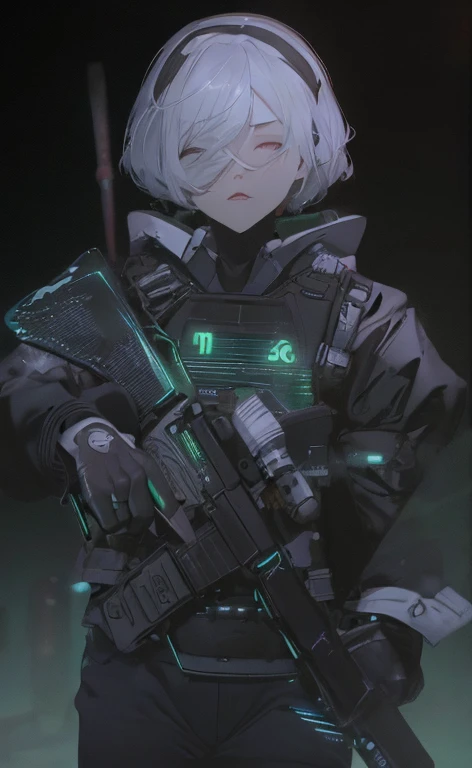 ((La mejor calidad)), ((obra maestra)), (muy detallado:1.3), ...............................................................................................................................................3D, Beautiful (cyberpunk:1.3) Mujer hacker, peinado corto,pelo corto, Volver al visor, cabello grueso, Terminal de ordenador operativo, Pantalla montada en la cabeza, computer server, Pantalla LCD, fiber optic cable, Logotipo de la empresa, HDR (High Dymanic Range), Trazado de rayos, NVIDIA RTX, Super resolution, Irreal 5, Subsoil Scatter, Textura PBR, Post-procesamiento, Anisotropic filtering, profundidad de campo, maximum sharpness and sharpness, Texturas multicapa, Albedo y Highlight Maps, Sombreado de superficies, Accurate simulation of light-material interactions, proporciones perfectas, Renderizado de octanaje, duotone lighting, ISO bajo, balance de blancos, Regla de los tercios, amplia apertura, 8K RAW, efficient sub-pixels, sub-pixel convolution, glow particles, dynamic pose