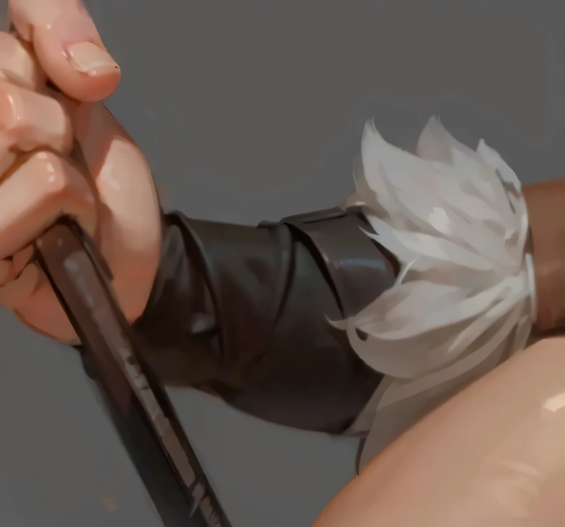 white fluff,Leather bracers,Hair texture,True light and shadow,strong contrasts,Authentic texture,Realisticstyle,8K,k hd,hyper realisitc