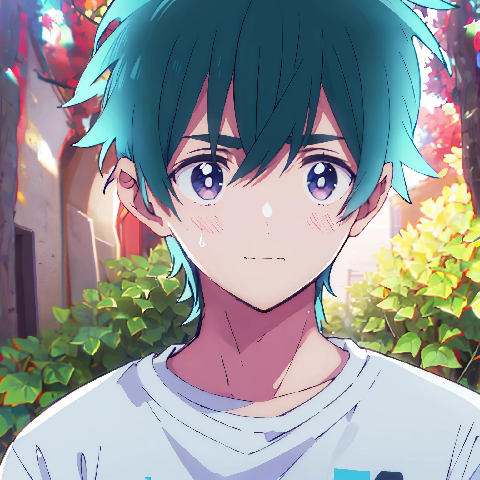 A boy,head portrait,freshen,quadratic element