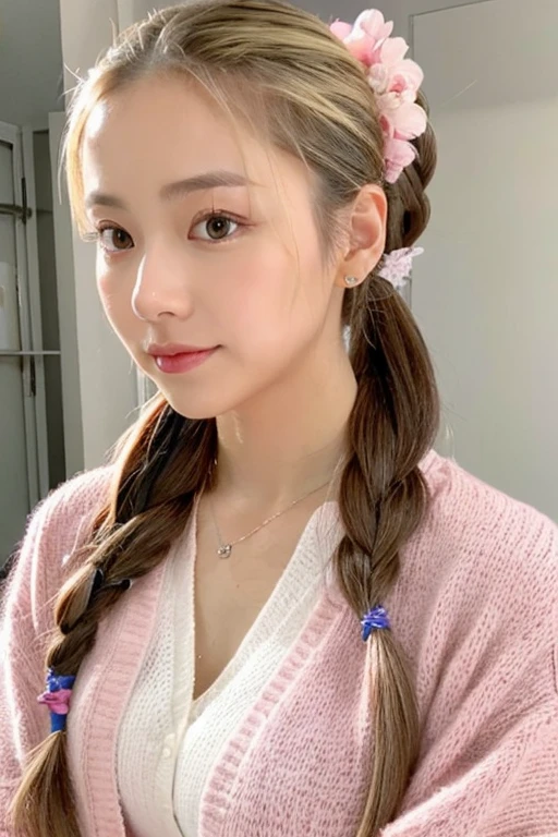 Her hair is black.