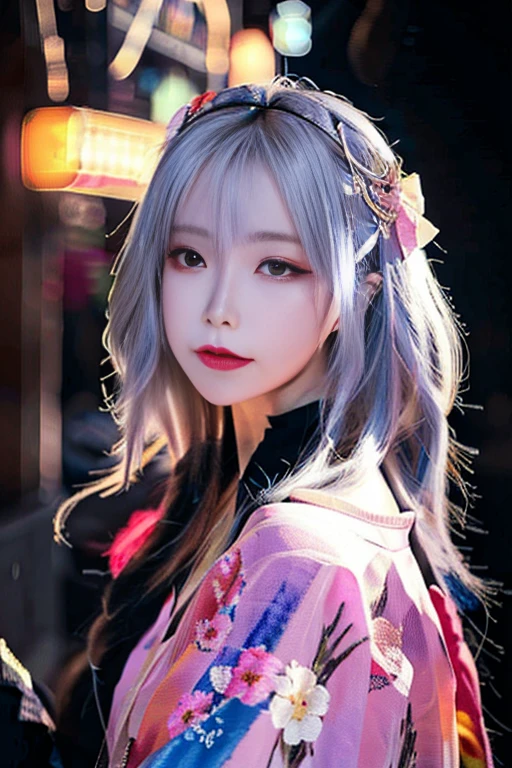 Wearing a sexy open V kimono、Feide woman with flowers on her head, beautiful digital artwork, beautiful digital illustration, beautiful digital painting, gorgeous digital painting, Guweiz style artwork, photorealistic anime girl rendering, smooth anime cg art, beautiful digital art, Great digital art with details, stunning digital illustration, detailed digital anime art, render of april, a beautiful anime portrait