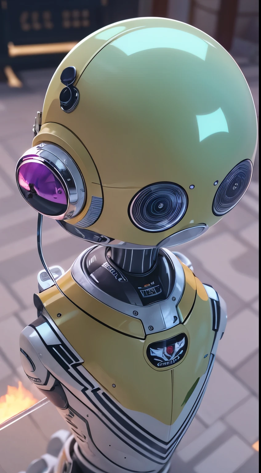 Robot butler，tailcoat，Pan，Super meticulous，super-fine，Hyper-realistic，tmasterpiece，OC rendering，电影灯光，cinematic perspective