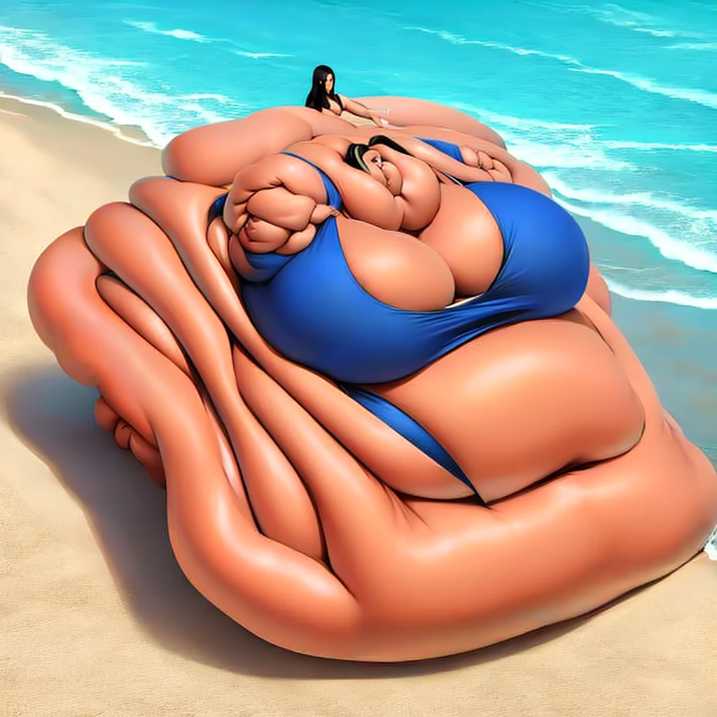 Extremely ultra morbidly obese fat body - Kim Kardashian -Extremely ultra morbidly obese very round fat belly-Extremely ultra morbidly obese fat face-Extremely ultra morbidly obese fat arms-Extremely ultra morbidly obese fat legs-Extremely ultra Morbidly obese fat hands-Extremely ultra morbidly obese Feets-Beach-Gigantic enormous round belly-red Baywatch swimsuit