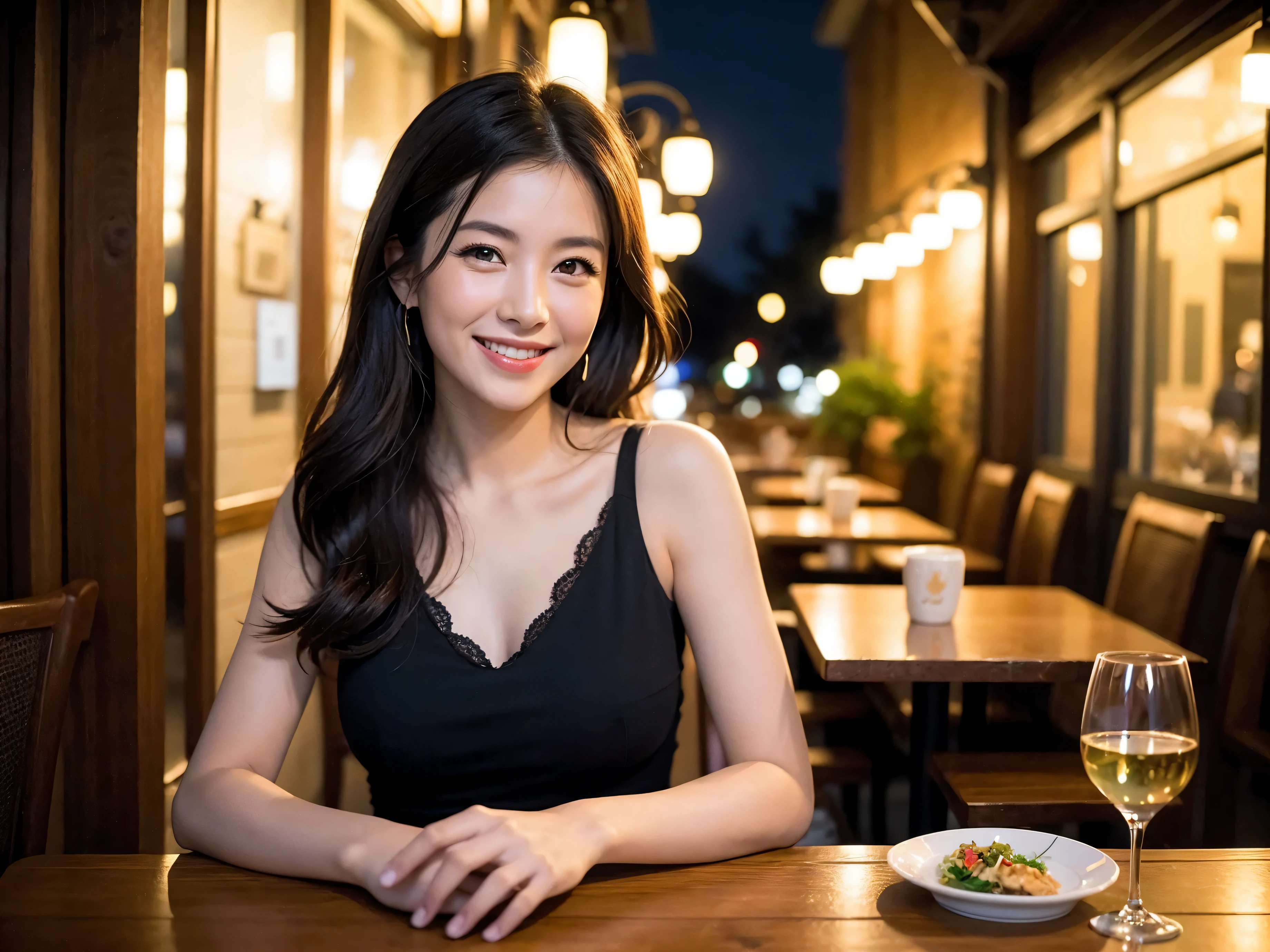 ((highest quality、8k、masterpiece:1.3))、1 male、1 woman who resembles Satomi Ishihara、Couple、Spouse、Couple、The body is slim、((Bob Hale、Straight hair:1.2)), (Realistic, Intricate details:1.2), テーブルの上のwine glass、Shine light on your face、 Amazing view of the sunset sky and clouds、Amazing mountain views、A bright smile、The wonderfulness of smile、Bright image、The beauty of wine, Beautiful Face, blue eyes, The light shines on your face, Blushing, short hair,Bright Face、 (42 years old), 39 years old, red wine 、Appetizers、Italian food、Wine bottle、Champagne、sparkling wine、Two beauties、Brown Hair、Shortcuts、Long sleeve shirt、dress、Pretty Woman 1, (slimな顔), (The body is slim), (Brown Hair), (Shortcuts), cheeks turn a little red,Attractive beauty、restaurant, In a prominent place (From the waist up) Nova Frog Style, actress, model, Upper Body, White wine, slim, wine glass, 中央に置かれたwine glass, smile, (smile: 1.15), Beautiful fine grain, Depth f/2,saturation, High Contrast, Strong light and shadow,Moist Body:1.5、3D texture、Delicate eyes、Brown Hair、The hair is very shiny、