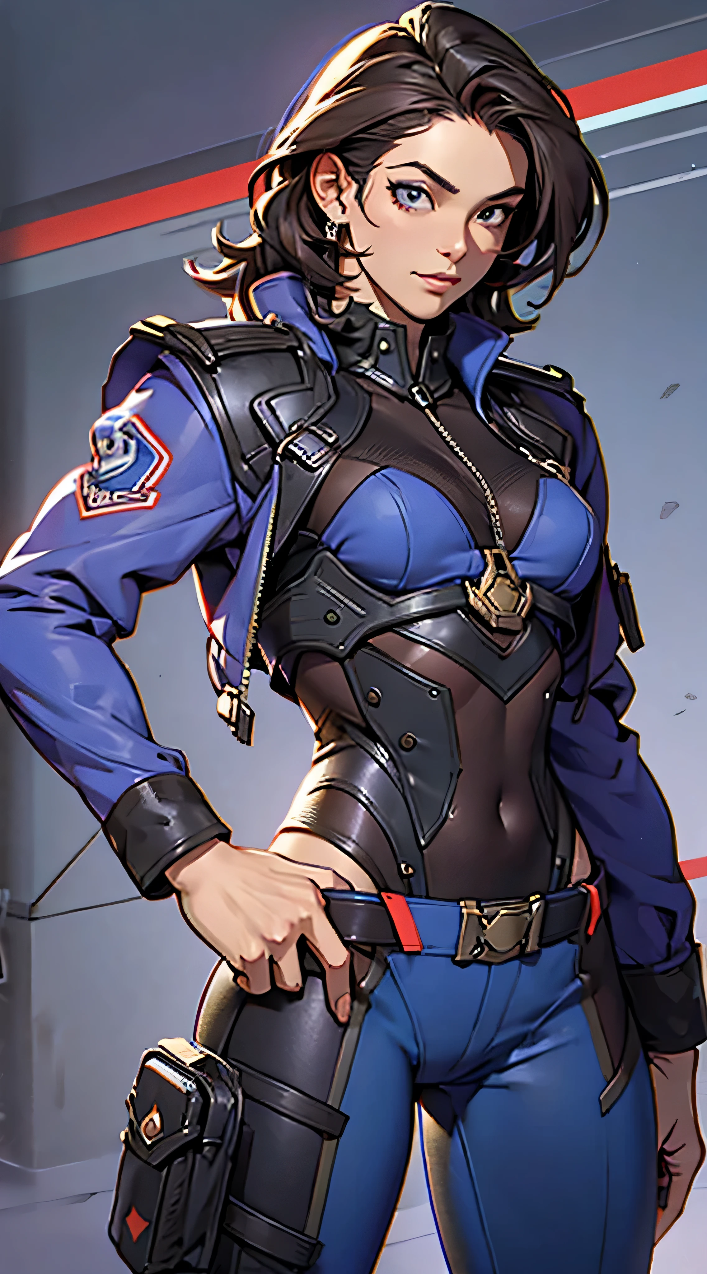 Hay una mujer parada frente a un grupo de robots, Retrato masculino steampunk, componiendo, hermosa mujer androide, Escena tormentosa y de gran guerra, inspirado por Richard Avedon, A black dieselpunk cop, mujer pelirroja, chica en traje, Ropa de moda intrincada, hermosa mujer soldado