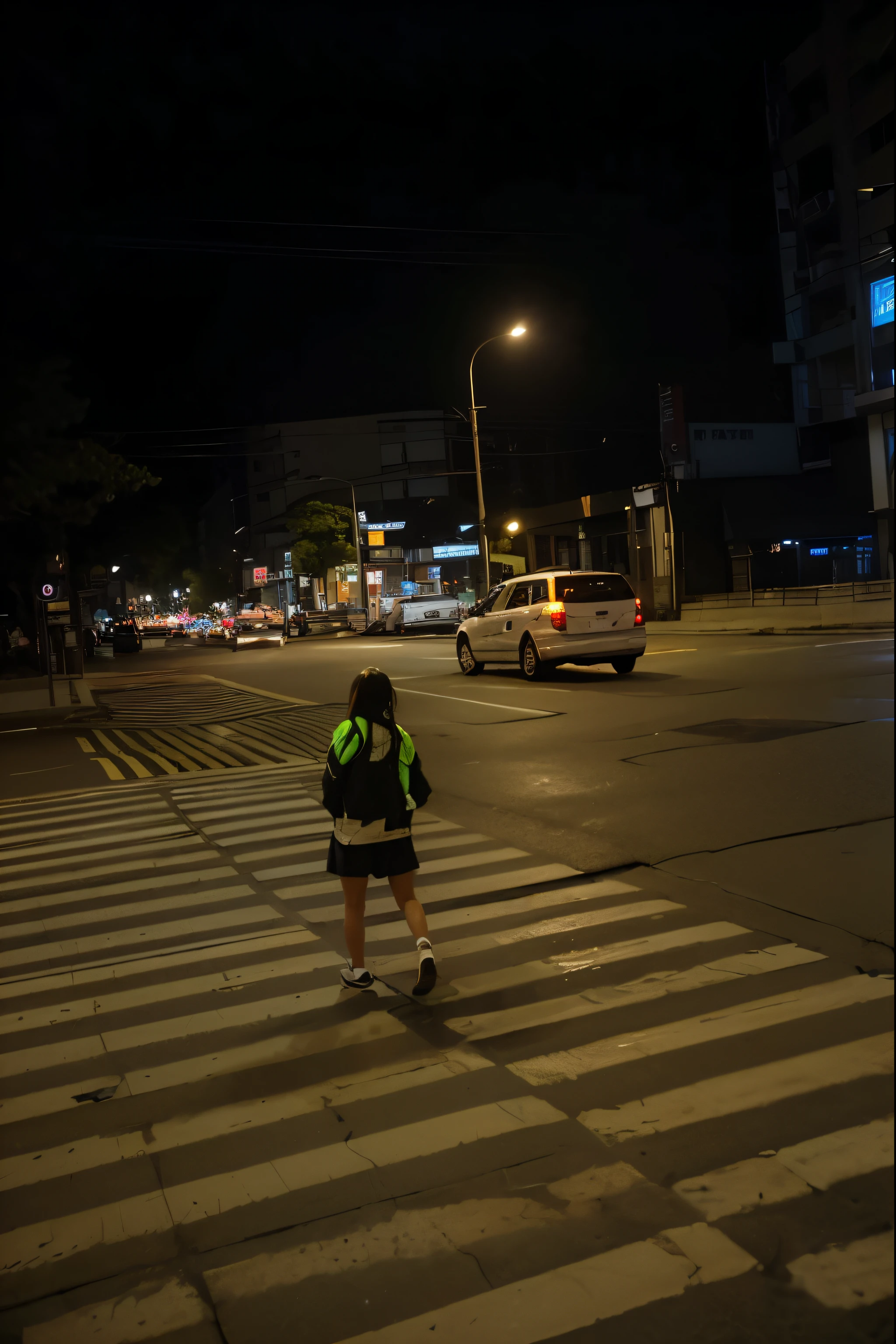 (Best quality, 8k, 32k, Masterpiece, UHD:1.2) "Visualize the vibrant and electrifying ambiance of Tokyo's Harajuku district, renowned for its dazzling neon lights and bustling energy. Capture the essence of the bustling streets adorned with colorful, glowing signs and vivid displays. Envision a scene where neon lights illuminate the lively streets, creating an atmospheric glow. Showcase the eclectic mix of vibrant colors, diverse signage, and unique storefronts that define the area's unique character. Infuse the scene with a dynamic and vibrant energy, incorporating a myriad of neon hues, reflections, and the lively movement of people. Emphasize the juxtaposition of modernity and tradition, blending contemporary neon signage with the surrounding cultural elements. Convey the pulsating heartbeat of Harajuku, evoking a sense of excitement and vibrancy through the artwork."