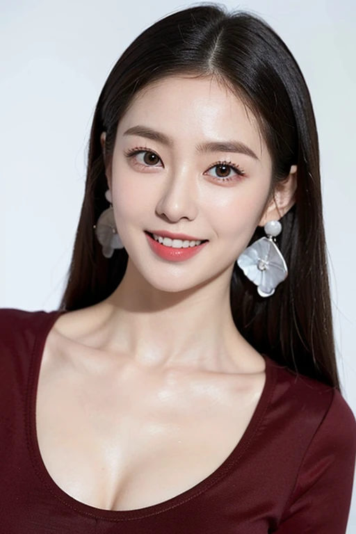 seed number 2671425845、seed number.2671425845 (Cute smile),(((Beautiful face))),(Cute 23 year old cute girl:1.3), raw, Colorful, Sharp Focus, Delicate and beautiful composition, Best Quality, (Realistic), High quality, Ultra Detail, (realisiticフォト), (Realistic) ,(Realistic skin), (Realistic body), (Complex Detail), (Detail skin:1.Perfect luster:0.6), (slim:1.2), (Beautiful big eyes:1.2) ,Round eyes, Detail Eyes, Pretty Face,(1girl in), (Detailed face:1.2), Realistic moist skin, Dark hair, 8?nffsw, High quality, 細いslimウェスト, Long legs, kindly smile, (Portrait), Happy expression, Beautiful lighting , Perfect Lightning, Realistic Shadows,1 girl, 独奏で, (((small head))), (((Viewers see sweaty shots of beautiful legal bodies:1.2), Cinematic Light, (finerly detailed face:1.2), (masutepiece:1.5), (Best Quality:1.2),(1 girl:1.3), (Bigchest:1.2), (cleavage), Full body, Girlish body, Curve, Details bare, Detailed beauty small face, Friendly smile, Round eyes, Black hair, thin lips, (((No makeup:1.5))) , (Realistic, photographrealistic:1.3), Detailed abs, Sexy navel, Alafed woman in athletics suit, Pose on the track, Sporty physique, athletic bodies, Japanese Models, sexymodel, wearing track and field suit, Sporty,、Japanese actress Asami Mizukawa、Transparent beautiful skin、Cool impression with long eyes、speak slowly and carefully、hidden core strength、Black hair suits you、Makeup that is not too flashy、Makeup looks natural too、Beautiful posture、a small face、The nasal muscles are passing through、The corners of the mouth are higher than the width of the head、Less than one third of the vertical width of the face、The border between the eyebrows and the base of the nose is deeply concave、The distance between the left and right eyes is、、、、、、、、、narrower than the width of one eye、distance between eyes and eyebrows、Narrower than one vertical width of the eye、The outline is、Oval or long type、The shape of the jaw resembles an upside down 、Hairstyles、natural one-len、(masutepiece, top-quality、high-detail:1.4、Very attractive beauty、Add intense highlights to the eyes、Look firmly at the camera:1.4、A beautiful woman full of charm、Ideal ratio body proportions、Perfect Anatomy、Lustrous hair、lipgloss),1girl in, 独奏, Light brown shiny hair, realisitic, looking at the viewers、Tilt your head slightly、 唇はlipgloss,big eye、Lashes、The face is a little red、Embarrassing)、((Put very strong highlights in your students、gazing at viewer、Very beautiful beauty、Put your ears out、long neck、little smiling、Beautiful teeth、Open your mouth and smile、Heart-shaped pupil))、28 year old、Very cute supermodel、