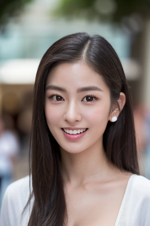 seed number 2671425845、seed number.2671425845 (Cute smile),(((Beautiful face))),(Cute 23 year old cute girl:1.3), raw, Colorful, Sharp Focus, Delicate and beautiful composition, Best Quality, (Realistic), High quality, Ultra Detail, (realisiticフォト), (Realistic) ,(Realistic skin), (Realistic body), (Complex Detail), (Detail skin:1.Perfect luster:0.6), (slim:1.2), (Beautiful big eyes:1.2) ,Round eyes, Detail Eyes, Pretty Face,(1girl in), (Detailed face:1.2), Realistic moist skin, Dark hair, 8?nffsw, High quality, 細いslimウェスト, Long legs, kindly smile, (Portrait), Happy expression, Beautiful lighting , Perfect Lightning, Realistic Shadows,1 girl, 独奏で, (((small head))), (((Viewers see sweaty shots of beautiful legal bodies:1.2), Cinematic Light, (finerly detailed face:1.2), (masutepiece:1.5), (Best Quality:1.2),(1 girl:1.3), (Bigchest:1.2), (cleavage), Full body, Girlish body, Curve, Details bare, Detailed beauty small face, Friendly smile, Round eyes, Black hair, thin lips, (((No makeup:1.5))) , (Realistic, photographrealistic:1.3), Detailed abs, Sexy navel, Alafed woman in athletics suit, Pose on the track, Sporty physique, athletic bodies, Japanese Models, sexymodel, wearing track and field suit, Sporty,、Japanese actress Asami Mizukawa、Transparent beautiful skin、Cool impression with long eyes、speak slowly and carefully、hidden core strength、Black hair suits you、Makeup that is not too flashy、Makeup looks natural too、Beautiful posture、a small face、The nasal muscles are passing through、The corners of the mouth are higher than the width of the head、Less than one third of the vertical width of the face、The border between the eyebrows and the base of the nose is deeply concave、The distance between the left and right eyes is、、、、、、、、、、、、narrower than the width of one eye、distance between eyes and eyebrows、Narrower than one vertical width of the eye、The outline is、Oval or long type、The shape of the jaw resembles an upside down 、Hairstyles、natural one-len、(masutepiece, top-quality、high-detail:1.4、Very attractive beauty、Add intense highlights to the eyes、Look firmly at the camera:1.4、A beautiful woman full of charm、Ideal ratio body proportions、Perfect Anatomy、Lustrous hair、lipgloss),1girl in, 独奏, Light brown shiny hair, realisitic, looking at the viewers、Tilt your head slightly、 唇はlipgloss,big eye、Lashes、The face is a little red、Embarrassing)、((Put very strong highlights in your students、gazing at viewer、Very beautiful beauty、Put your ears out、long neck、little smiling、Beautiful teeth、Open your mouth and smile、Heart-shaped pupil))、28 year old、Very cute supermodel、