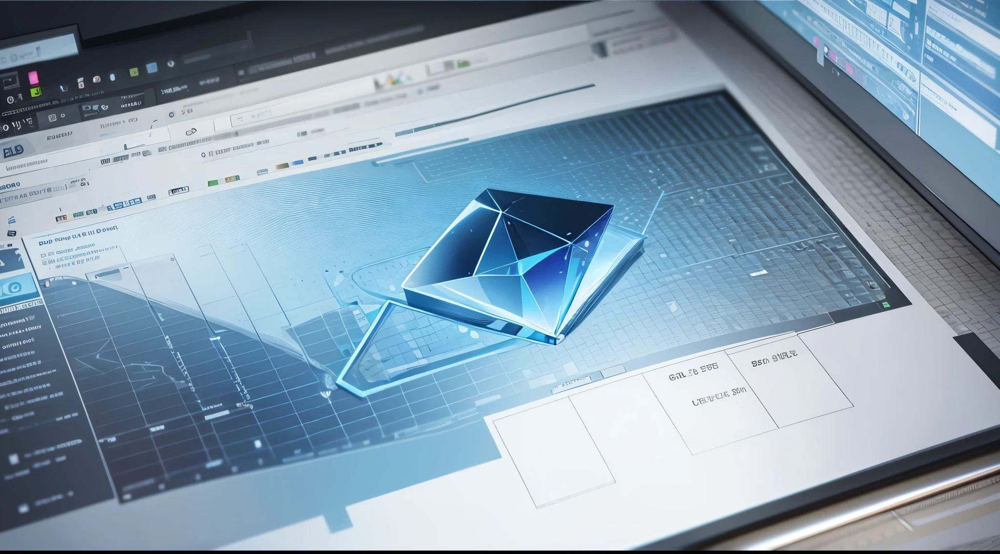 Engaging 3D visualization featuring stunning graphs、glinting