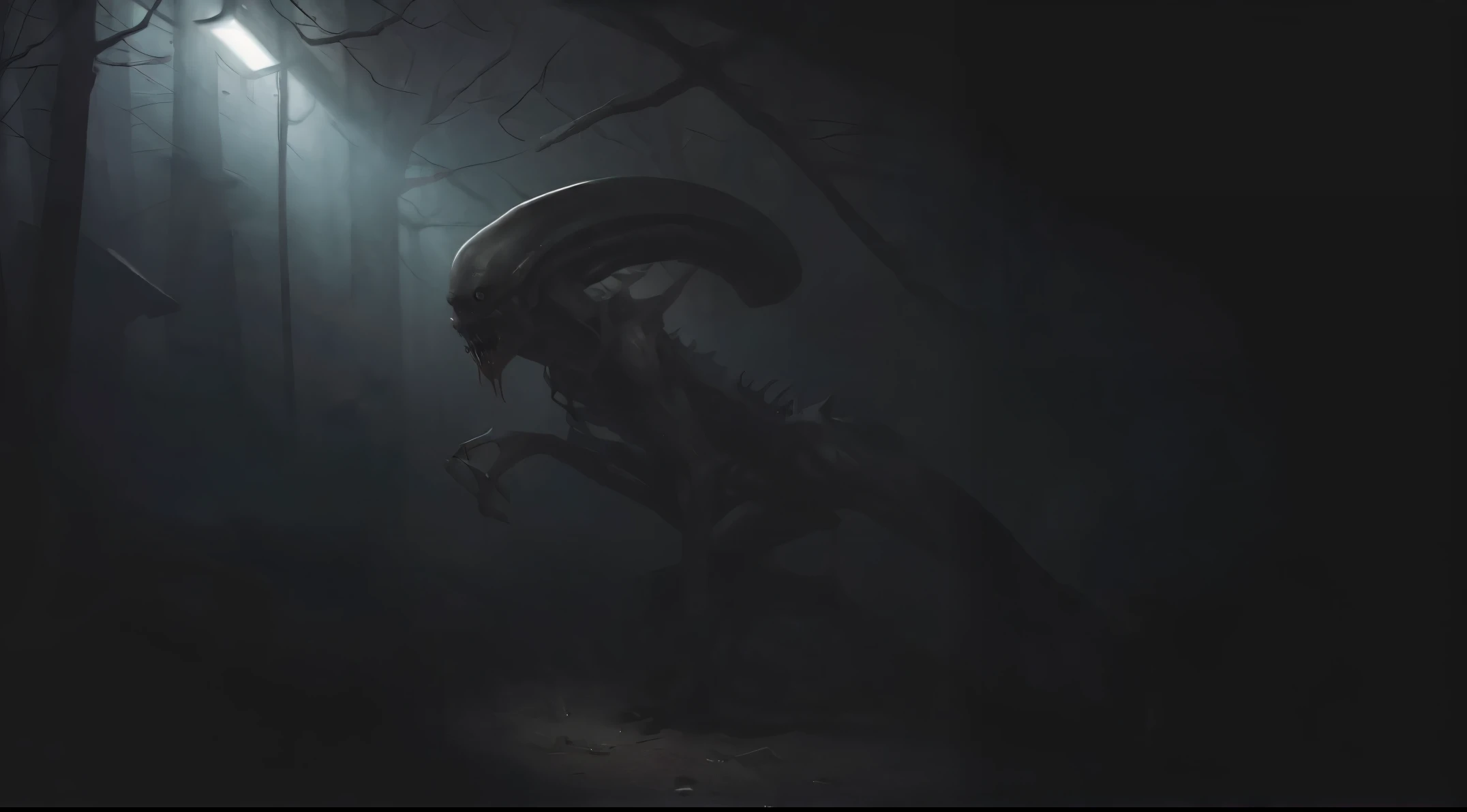 best quality,4k,8k,highres,masterpiece:1.2,ultra-detailed,realistic:1.37,weird homunculus,distorted humanoid figure,uncanny creature,unsettling creation,dark fantasy creature,detailed textured skin,otherworldly being,demonic features, transmuted form,surrealistic composition,strange and twisted body proportions,horror art style,dark and moody color scheme,ominous lighting,exquisite craftsmanship,nightmarish atmosphere,haunting presence,mind-bending transformation,distorted limbs and appendages,mysterious aura,macabre artwork,unearthly creature,unexpected and disconcerting appearance,exaggerated facial expressions,intense and piercing gaze,unnatural color palette,mystical and,ethereal and dreamlike atmosphere,unconventional body shape,unnerving and unsettling presence,artistic exploration of the uncanny,unique and unconventional interpretation,uncategorized and unclassifiable creature,amazing attention to detail,masterful use of shadows,harmonious combination of beauty and horror,psychologically disturbing imagery, (((deep forest)), ((car front light)), (flash light)