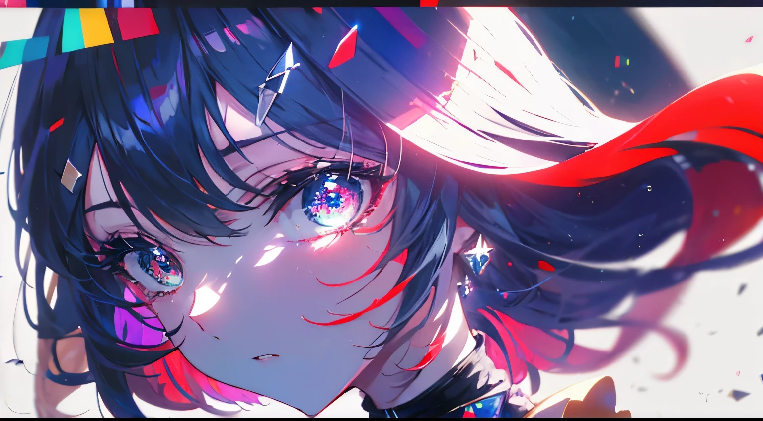 (Arte de alta calidad,anime,Ultra detallado),(La mejor calidad,4k,8k,altas,Pieza maestra:1.2),hermosos labios detallados,Ojos y cara extremadamente detallados, Cabello largo, Pelo rojo,Ojuelos, ojos azules, (Detalle Ojos:1.3), En pie,Paisaje de la ciudad