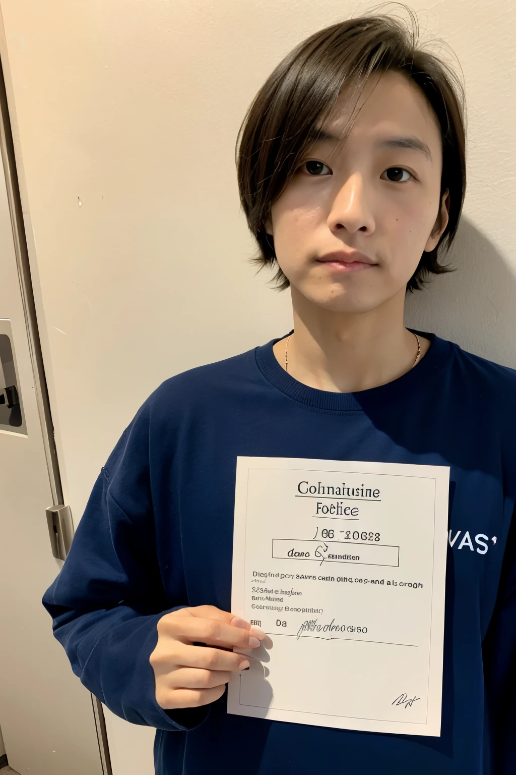 Male certification photo