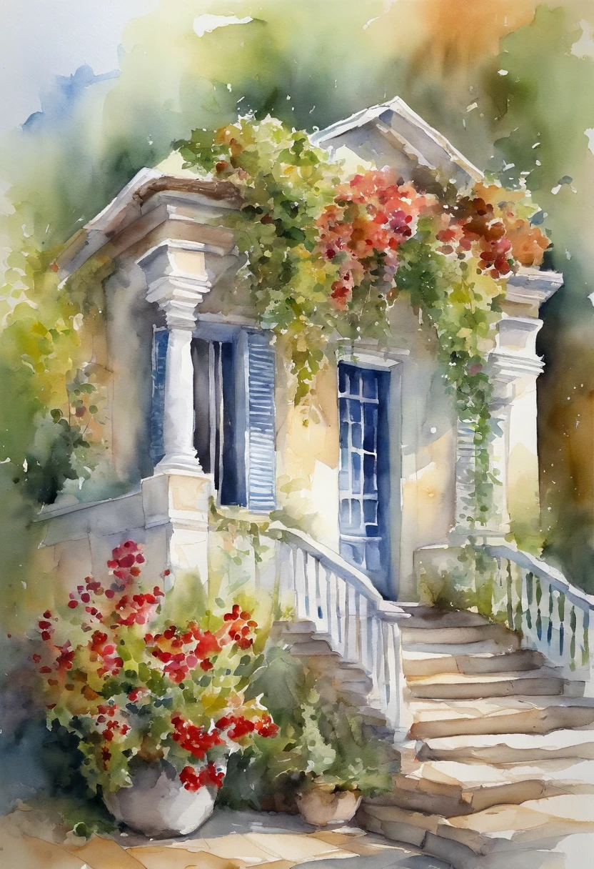 3-storey white building Warm Garden