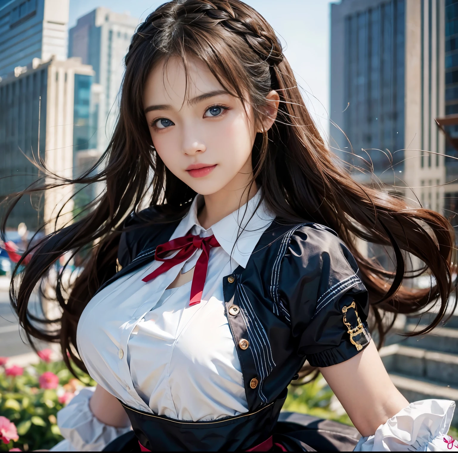 (Highest quality, masterpiece:1.3), shape, ((Beautifully detailed face)), Beautiful and detailed skin, Intricate details, Very detailed, Best image quality in 8K,Fantasy,A world of swords and magic,ファイナルFantasy,(White Mage:1.5), (18-year-old female:) (Large Breasts:1.2),Japanese girl,Baby Face,(Detailed Hair,Bobcut:1.6,Black Hair),Detailed lips,Open your mouth,blush,Embarrassing,(whole body:1.8), (Castle),Realistic Face,Realistic Skin,(Vibrant Skin),Vivid lips,Lip gloss