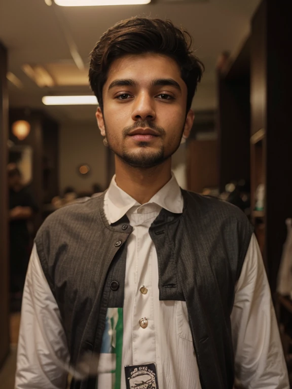 student
Male
18 years old
pakistani
Mediumbeard .beard style as same as in image
facecuts and texture must be same as in image.
clothes must be trendy like celebrities.
image's body must be skinny like face shape .
medium hair with trending style .backgroun must be blurry and alot of faded lights shows in there face texture must be same as in image.face must be as same as in image.