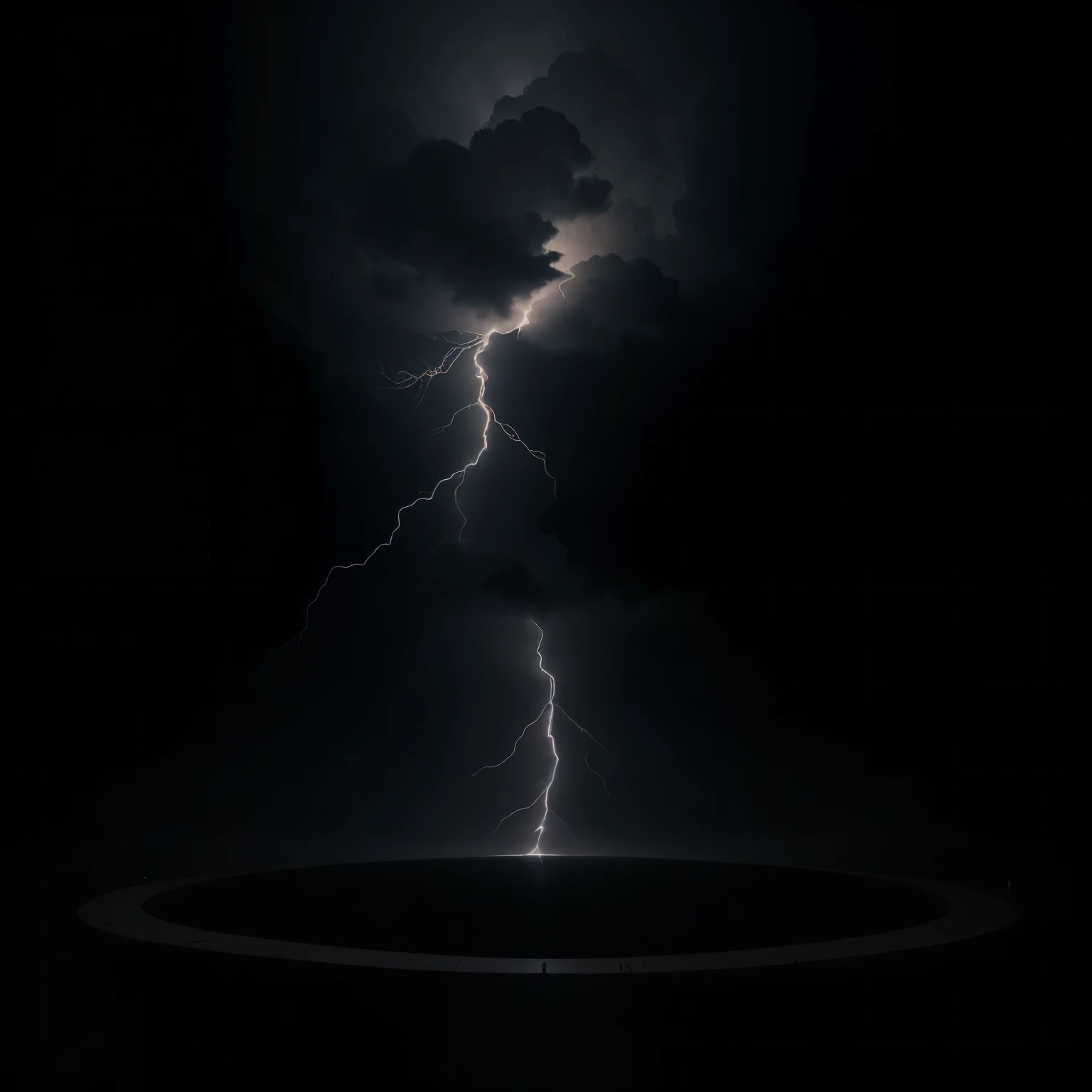 lightning and a black background with a random object behind it, this should be as a logo design and as professional as possible with 4k quality size : 32x32 or 16x16