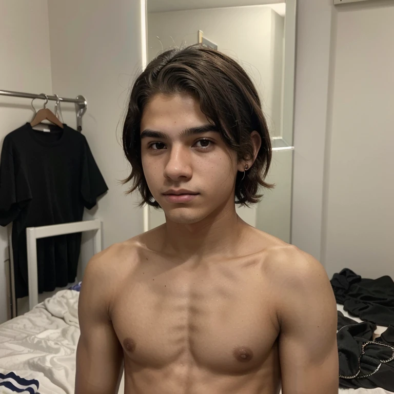 menino adolescente de anos, menino jovem, cabelo estilo americano ,fortinho, pelo nas axilas,tanquinho, pelado, Fully visible body, pelado sem roupa