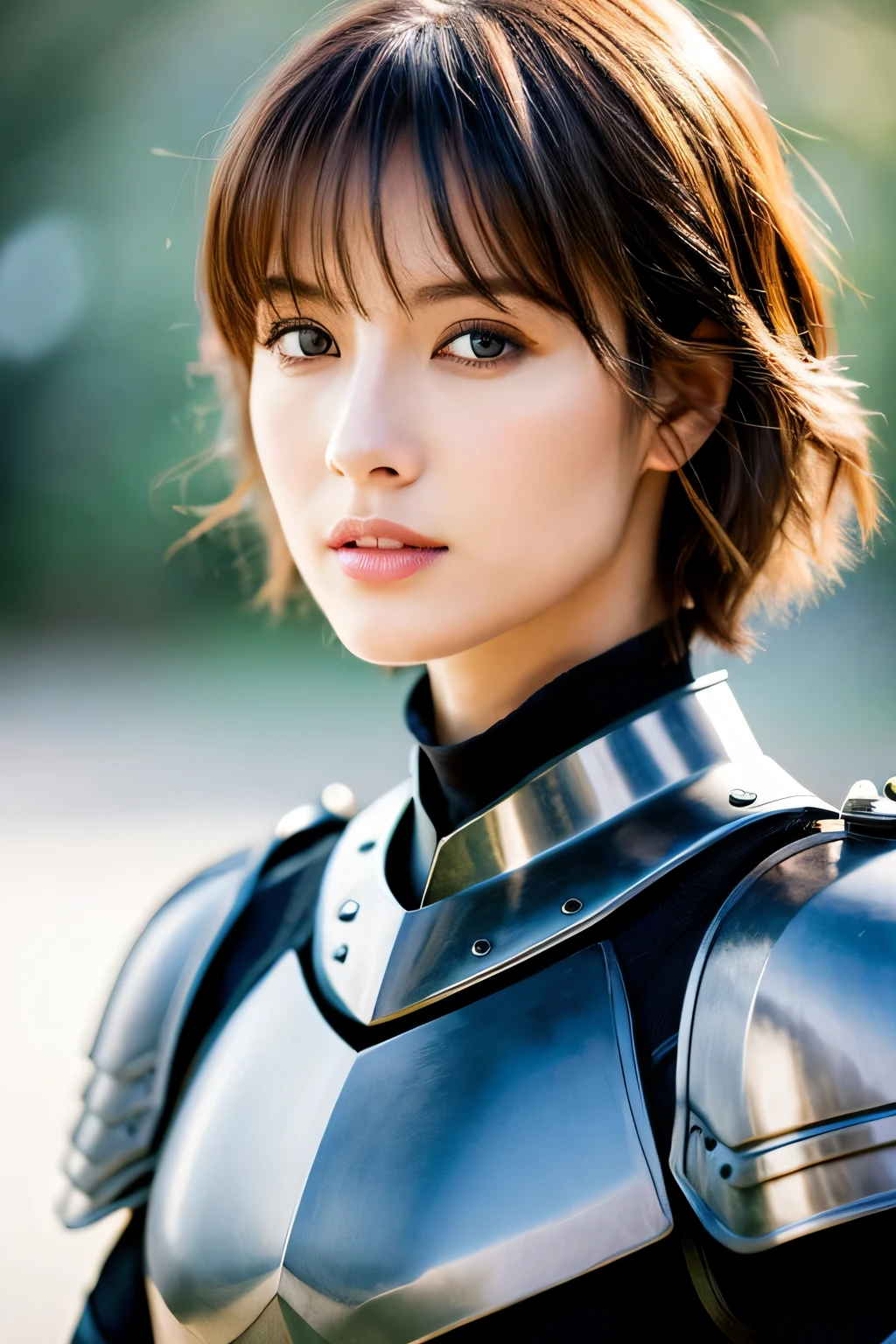 (top-quality,8K,masterpiece),
Shot from the waist up,
Niō Standing,has a fine sword,Luxurious decoration,
Very beautiful Caucasian woman,Very beautiful face,face perfect,A detailed face,30-years old,(A detailed eye,Detailed lips,lipgloss),
so short hair,a pixie cut_boyish,a blond,
全身Wearing armor( (armor:1.2),とても精密なarmor,
Old castle,