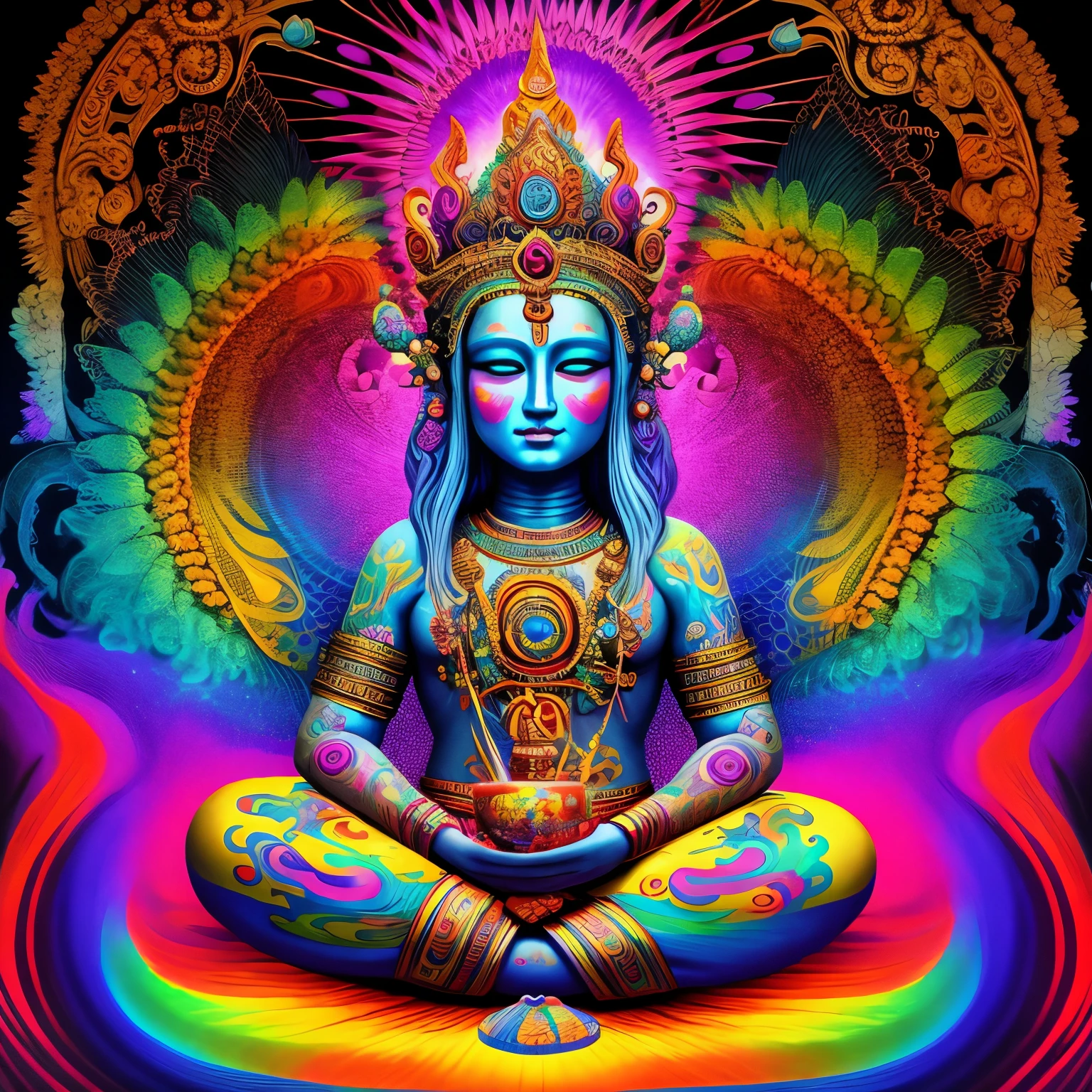 believe in (Buddha:0.5) forever, psychedelic art