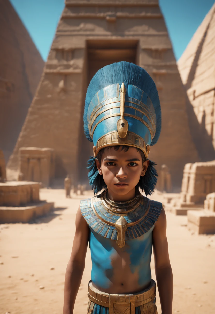 /imagine prompt:boy,Enchanting,Ancient Egypt,Dripping Paint,DSLR,Game engine renderinotion blur,items,azure colors,Meatcore,infrared lighting,Hyperrealistic textures,international details,architectural visualization,Corona render,8k
