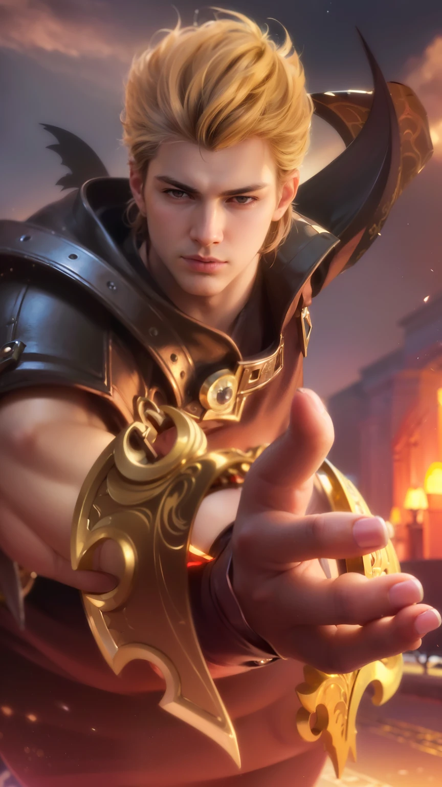 masculine male, masterpiece, ((perfect eyeest quality, (semirealism:1.9), beautiful lighting, (extremely detailed CG unity 4k fhd wallpaper), High Detail, Sharp focus, dramatic outdoors, 1 boy ,19 years old, brown hair, light purpel eyes.