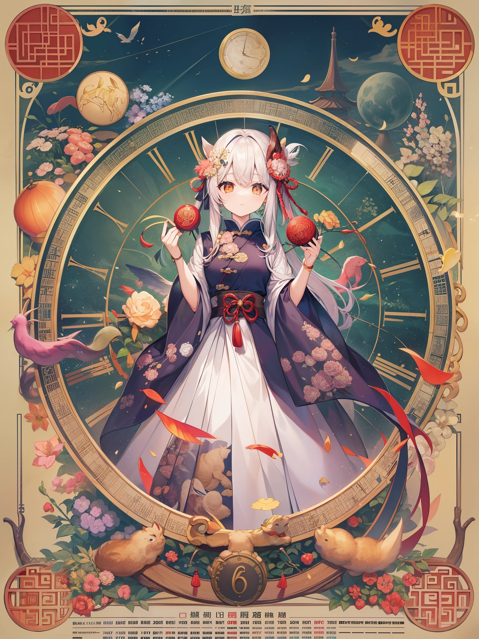 top-quality、Masterpiece、detaileds、Dry branches、Number words with a period of 60, which is a combination of the ten signs of the zodiac and the twelve signs of the zodiac[1]。Calendar terms originating from ancient China[2]。 Starting with the calendar、time、azimuth、Used for the order of things, etc.[1]。六十Dry branches（Rokujikanshi）、12 signs of the zodiac（I&#39;m going to have a good time）、Heaven and earth（Epilepsy）Also known as。The Juban consists of 10 types: Ko, Otsu, Hei, Ding, Ki, Ki, Ko, Spicy, Jin, and Tan.、The 12 zodiac signs are the cub, the ox, the tiger, the rabbit, the dragon, the snake, the horse, the sheep, the monkey, the rooster, the dog, and the boar.、これらを合わせてDry branchesと呼ぶ[1]。12 signs of the zodiacは戦国時代に作られた陰陽五行説よりもはるかに古い起源をもつので、The explanation based on the theory of Yin-Yang and Five Elements is an afterthought and has no academic meaning.。There is also a theory that it is a cyclical process of life&#39;s decline and decline.、これはDry branchesを幹枝と解釈したため生じた植物への連想と、Interpretation of the Later Han period using common etymology methods using homophone kanji[Note 1]be。ratz、taur、虎…の12の動物との関係がなぜ設定されているのかにも諸説があるがdetailedsは不明be
