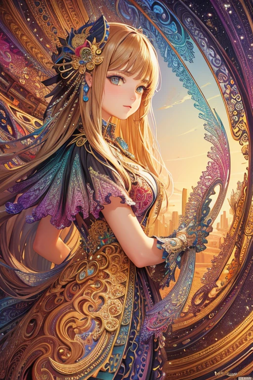(masterpiece, top quality, best quality, official art, beautiful and aesthetic:1.2), (1girl), extreme detailed,(fractal art:1.3),colorful,highest detailed