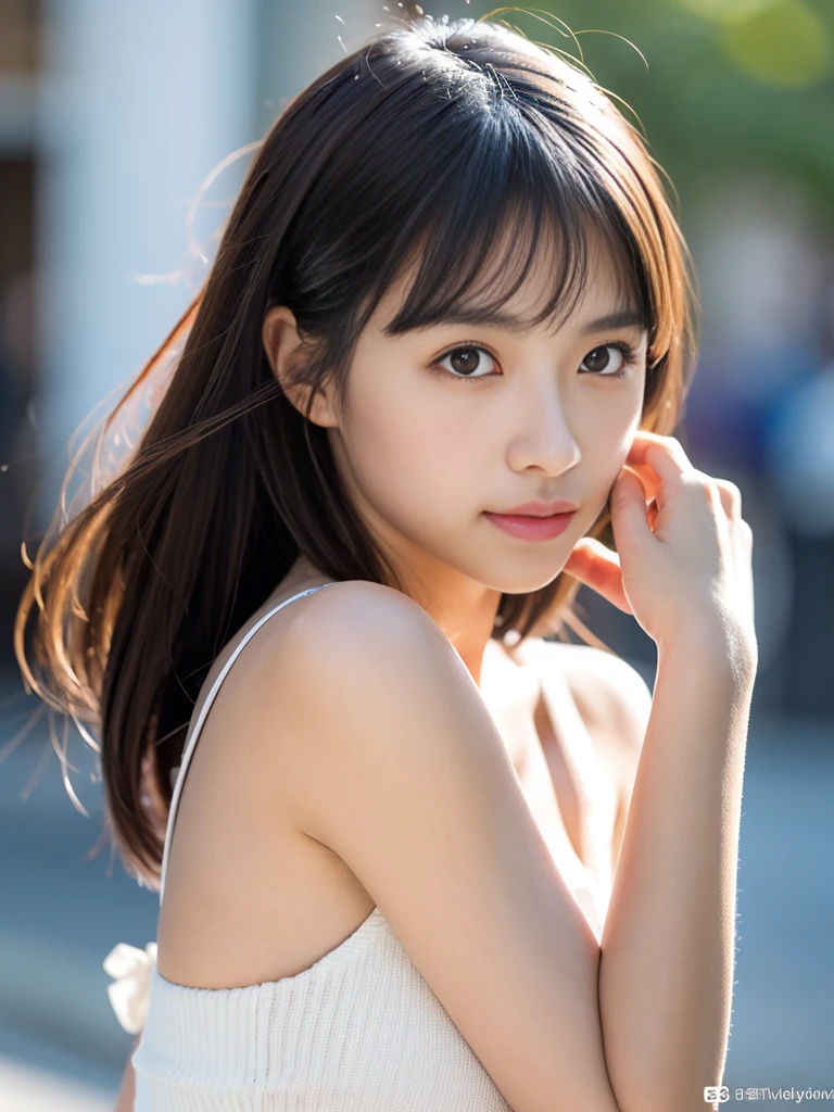 ((Full body)), Ultra-realistic capture, Highly detailed, high resolution 16k closeup of human skin. Skin texture must be natural, with enough detail to finely identify pores. Skin should look healthy, in a uniform tone. Use natural light and color, Black striated hair, striated hair, Black long hair, ((Full body)), dynamic pose, From side, UHD, retinas, masterpiece, accurate, Anatomically correct, Super Detail, Textured skin, high details, High quality, Best Quality, high resolution, 1080p, HD, 4K, 8K