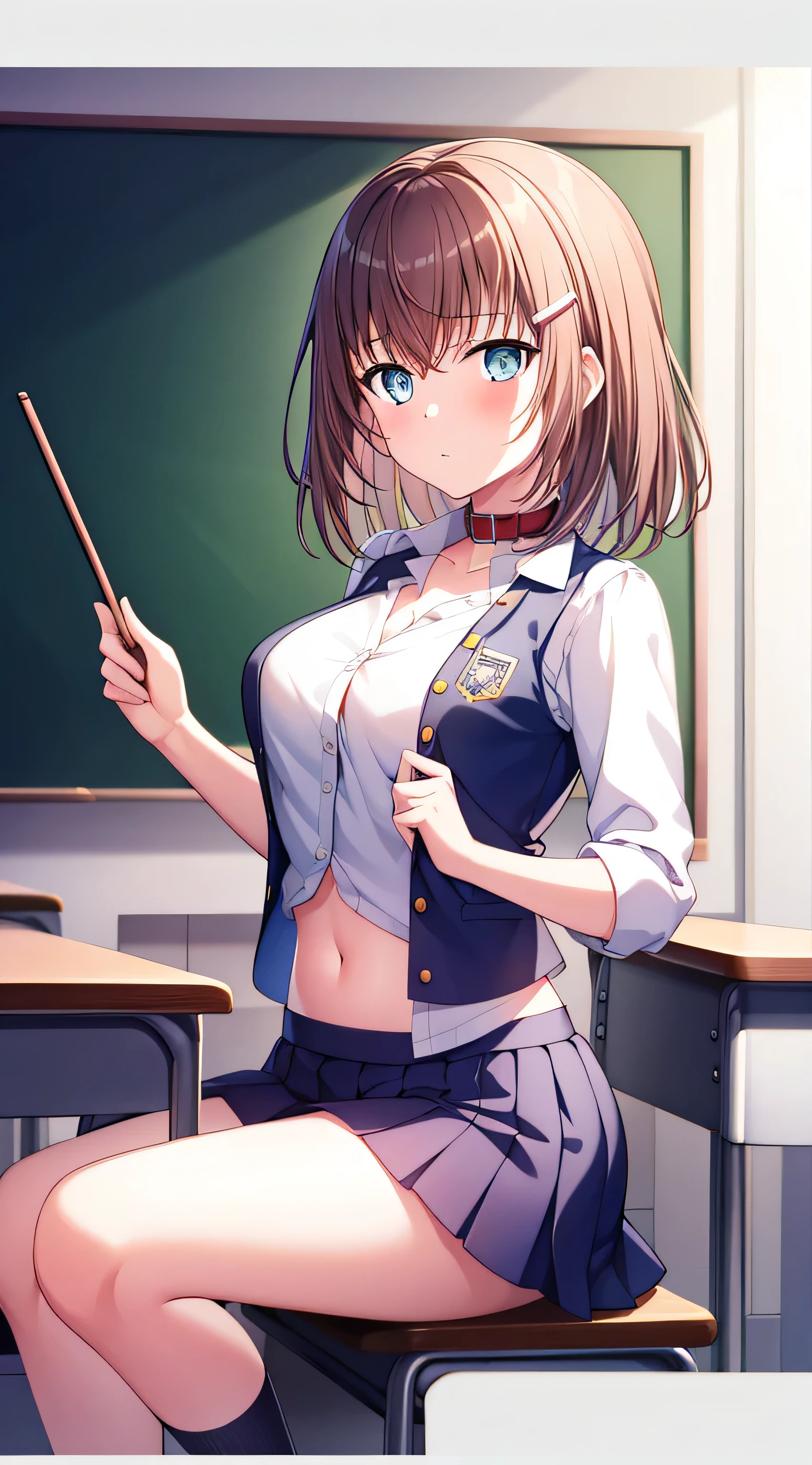 1 girl, , Alone, a skirt, The shirt, blue_with eyes, disease, bigger_, the hair_Decorative style, The white_The shirt, lookingat_Shown in_peeking at the viewer, navel, pleShown ined_a skirt, Shown in室内, Black_the hair, schools_校服, the hairclip, awas_Clothes are, face flushed, the hair_between_with eyes, lShown ing_the sleeve, through bangs, sweShown iner_vests, blackboards, There is a collar_The shirt, blue_a skirt, ‎Classroom, Lower bust, The No_the good, beaks_catch, stomach, awas_The shirt, blue_disease, bblurry, Clothes are_lifted up, 荷兰banya_banya, Ed_Shown in_own_, short_the hair, cowboys_shooting, , schools奥, scantily clad, everlasting, bblurry_Background with,