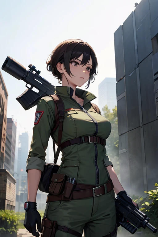 Survival Games Beautiful Mature Woman Shoot with a gun