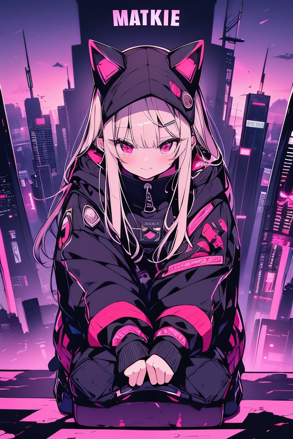 full body Esbian、Pained look、cyberpunked、Neon Street、dark boy、((Shinkai Makotokaze、Sunset、Cinematic poster、Halation))、White sigh、Red eyes、Invincible smile、murky、Ruined city、Youth Movies、Downer、Dark Organizations、underground、Criminal Organizations、well-muscled、