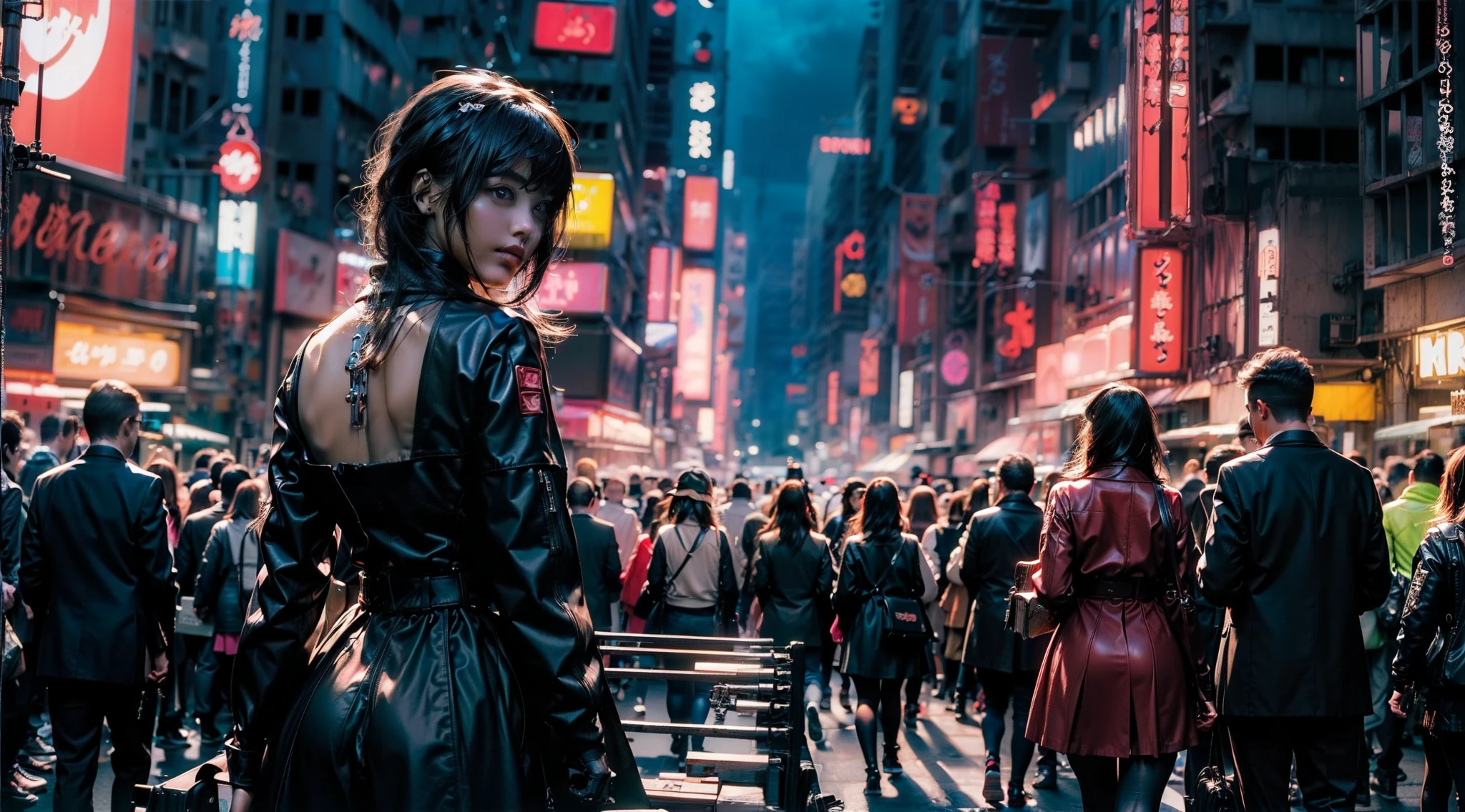 (Obra maestra, Calidad superior, La mejor calidad, Arte Oficial, beautiful and aesthetic:1.2),(1 Sofia Boutella Cyberpunk Girl:1.4),([rosado|azul] cabello:1.5),((Cara extremadamente detallada)),(Arte fractal:1.3),(De color:1.5), ((Cara altamente detallada)), hiper detallado,(Mechanical modification:1.3),(modification:1.2),doncella,(A complex mechanical conduit is inserted into the back:1.5),(Neon Background:1.4),(Neon City:1.75),Noche,(senos grandes, Brecha entre el muslo, dedo del pie de camello), (Gothic_Lolita:1.2),tacones altos,(:0.75),maquillaje,sonrojarse,(cyberpunk:1.4),((Mirando al espectador:1.3)), ((Disparo de vaquero)), NSFW, ((front facing camera)).