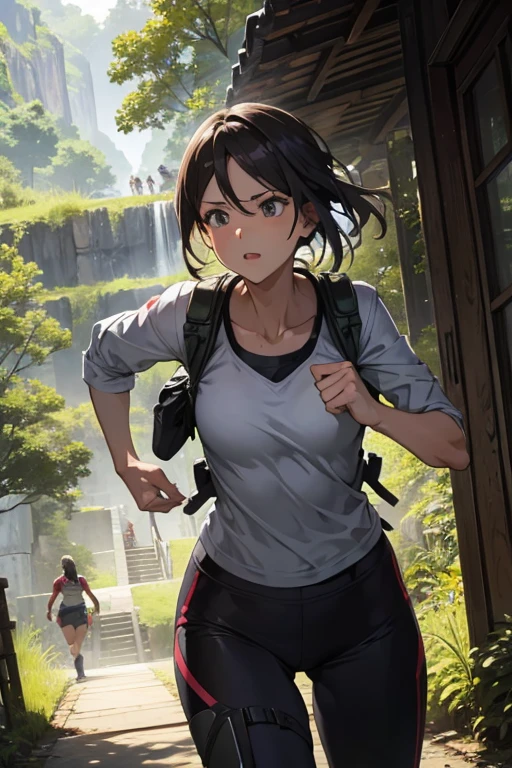 Survival Games Beautiful Mature Woman、run