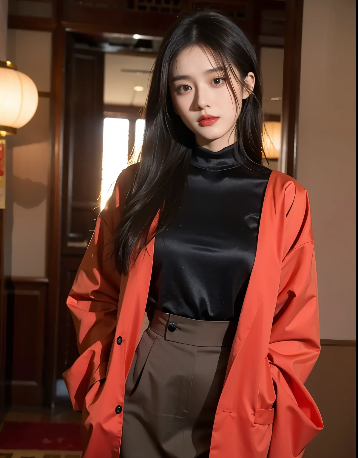 A 25-year-old Chinese beauty,There were 8 men standing next to her,Very handsome,16K HD resolution,In the villa